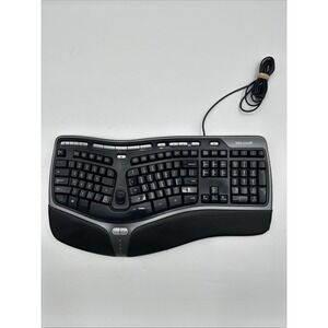 Microsoft Natural Ergonomic 4000 v1.0 USB  Wired Keyboard Tested Works